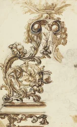 Ontwerp voor een Verguld Bronzen Ornament